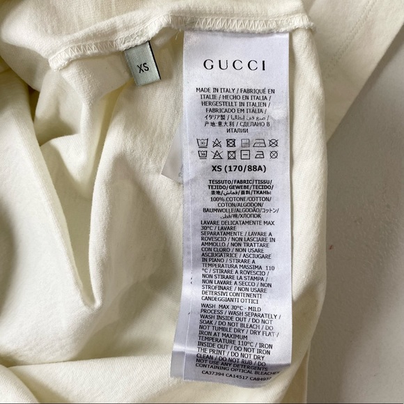Gucci Interlocking GG Logo Oversized Cotton Graphic Tee Shirt Size Extra Small - Picture 12 of 16